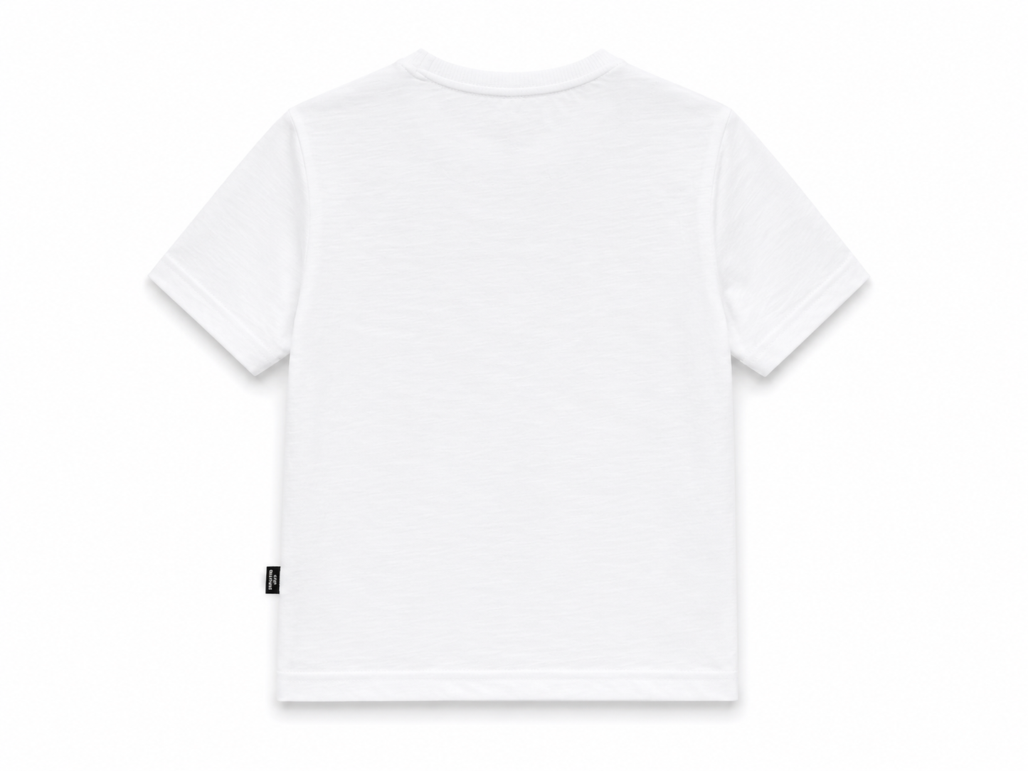 T-shirt bambino basic in cotone bianca con taschino