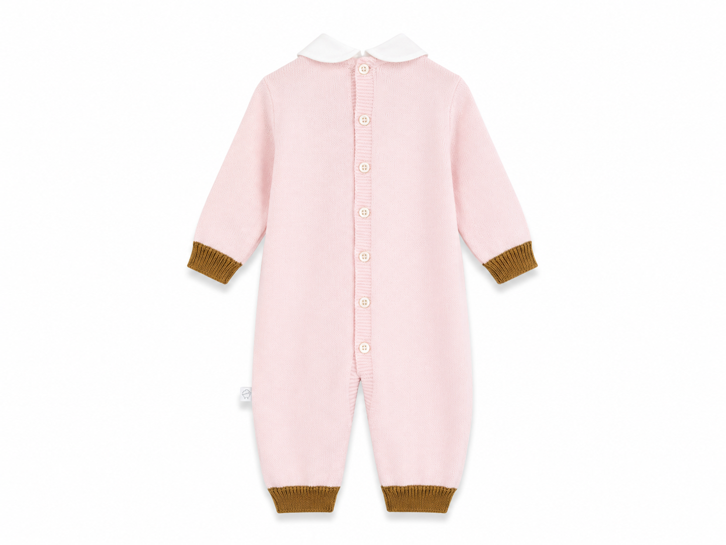 Tutina neonata in filo di cotone rosa