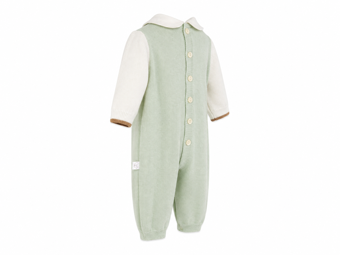 Tutina neonato in filo di cotone verde