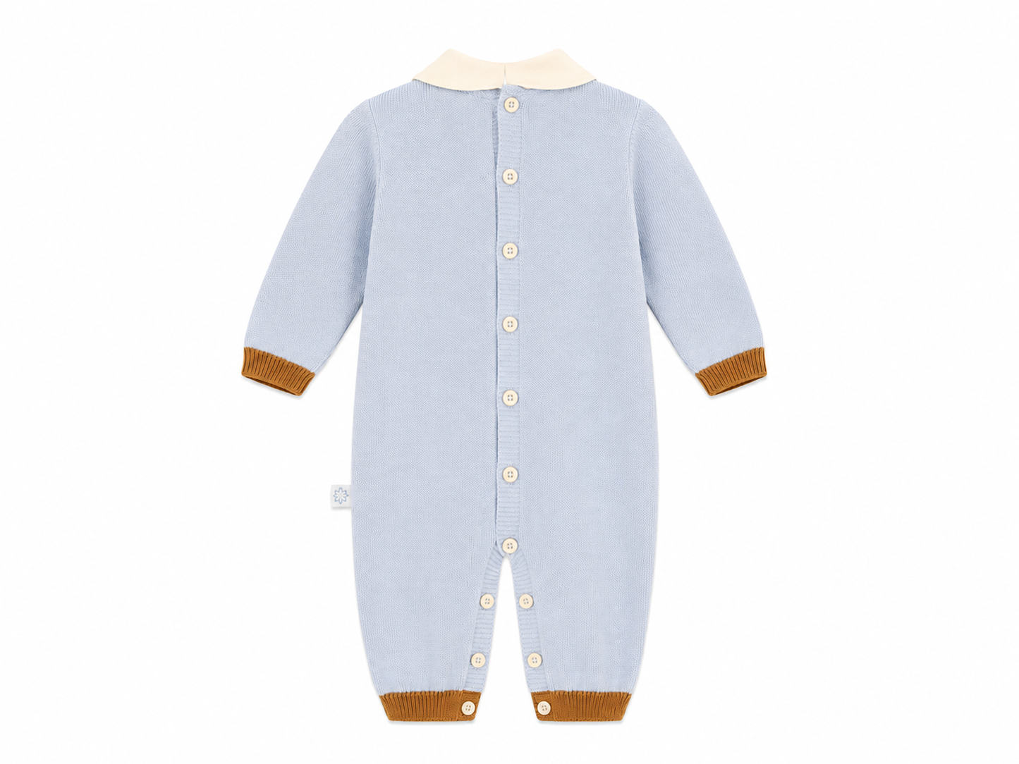 Tutina neonato in filo di cotone cielo