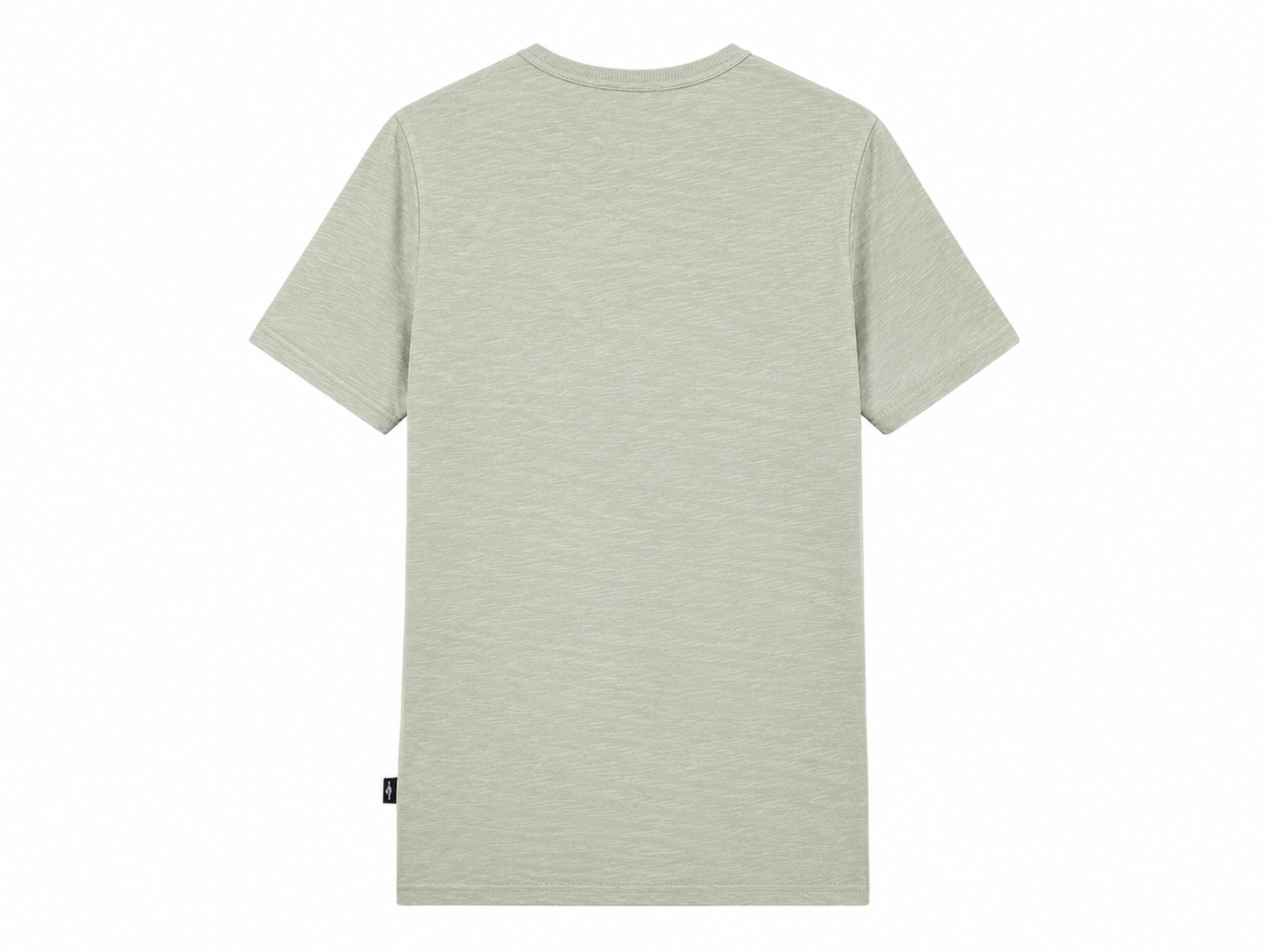 T-shirt bambino basic in cotone verde militare con taschino