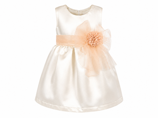 Girl's formal dress with white sash