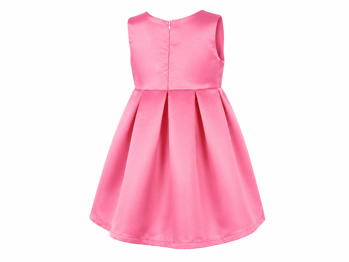 Abito cerimonia bambina con fiocco fucsia